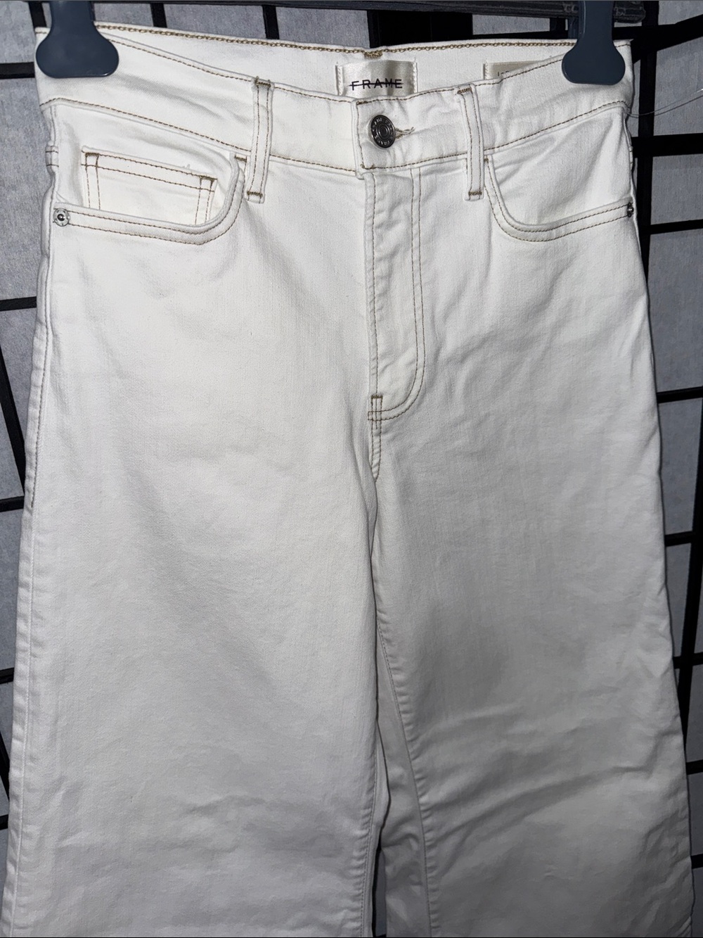 FRAME size 26 Le Palazzo Crop Raw Fray Jeans - Picture 4 of 10